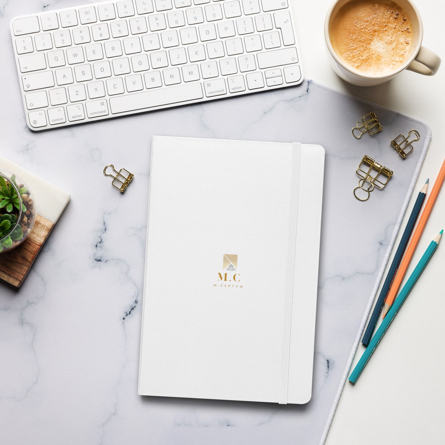 Daily Planner - M.Centum White Hardcover notebook